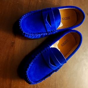 Boys royal blue suede loafers
